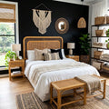 Boho Bedroom Package in Black Stained Rattan