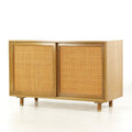 Cane Fronted Drinks Cabinet 1200mm Wide in Cane and Mahogany
