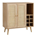 Cane Fronted Drinks Cabinet 1200mm Wide in Natural Rattan