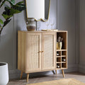 Cane Fronted Drinks Cabinet 900mm Wide in Natural Rattan