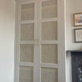 Cane Fronted Wardrobe 900mm Wide with One Doors in Whitewashed Rattan