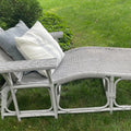 Chaise Longue in Woven Rattan in Kubu Grey Rattan