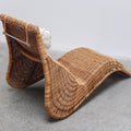 Chaise Longue in Woven Rattan in Natural Rattan