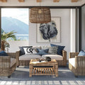 Coastal Living Room Package in Kubu Grey Rattan
