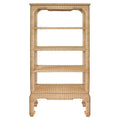 Four Tier Woven Etagere 600mm in Natural Rattan