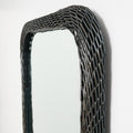 Full Length Woven Mirror 1600mm in Black Stained Rattan