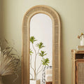 Full Length Woven Mirror 1600mm in Natural Rattan