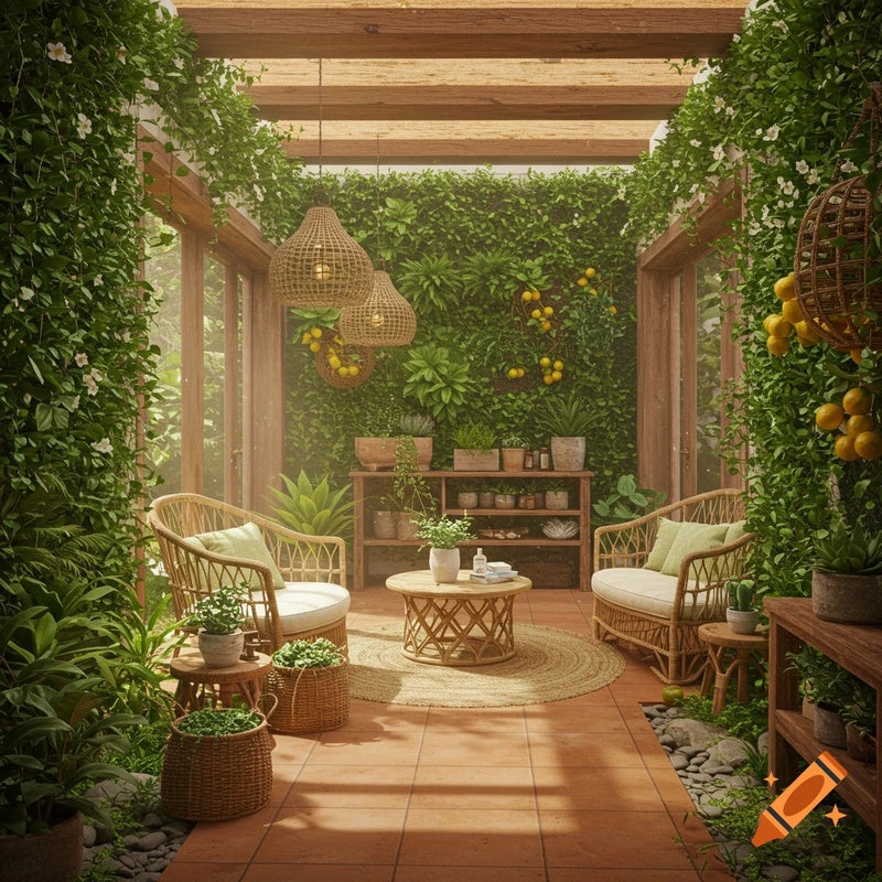 Garden Room Package in Natural Rattan