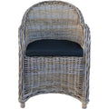 Hooded Orkney Style Chair in Rattan in Kubu Grey Rattan