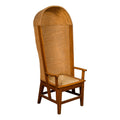 Hooded Orkney Style Chair in Rattan in Whitewashed Rattan