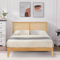 King Woven Headboard Bed Frame in Natural Rattan