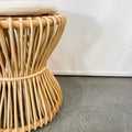 Low Woven Stool 450mm High in Natural Rattan