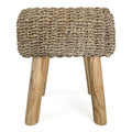 Low Woven Stool 450mm High in Seagrass