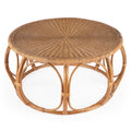Round Woven Coffee Table 700mm in Natural Rattan