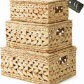 Set of Three Nesting Baskets in Natural Rattan