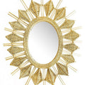 Sunburst Woven Mirror 900mm in Natural Rattan