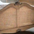Super King Woven Headboard Bed Frame in Honey Cane and Teak