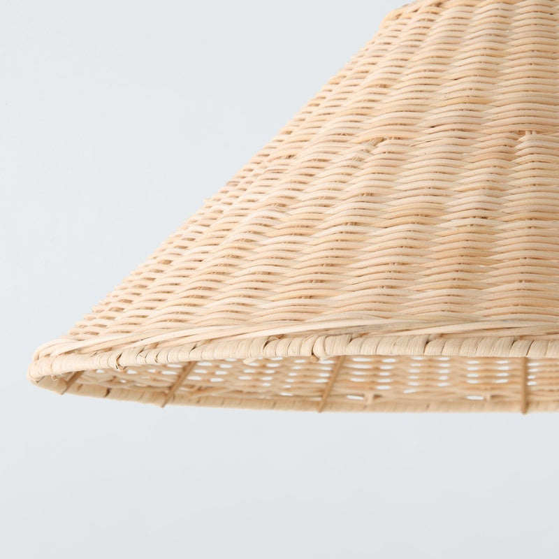 Tapered Woven Pendant Shade in Natural Rattan