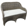 Two Seat Peacock Loveseat in Kubu Grey Rattan