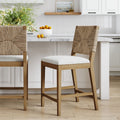 Woven Bar Stool 750mm High in Seagrass