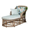 Woven Daybed with a Scrolled End in Kubu Grey Rattan