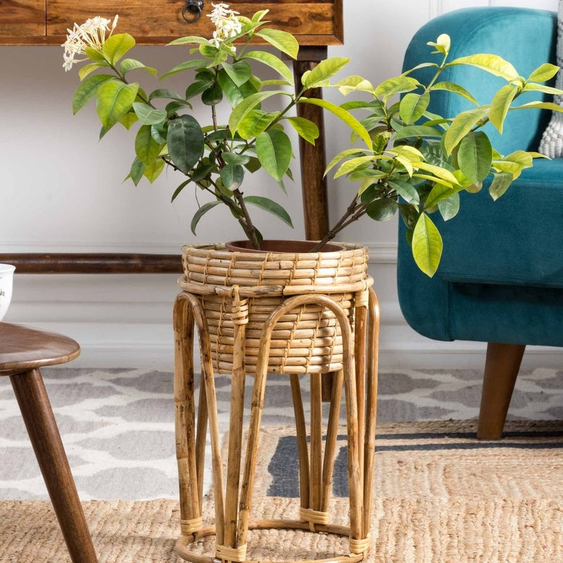 Woven Plant Stand 400mm High in Seagrass
