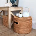 Woven Storage Basket 300mm in Natural Rattan
