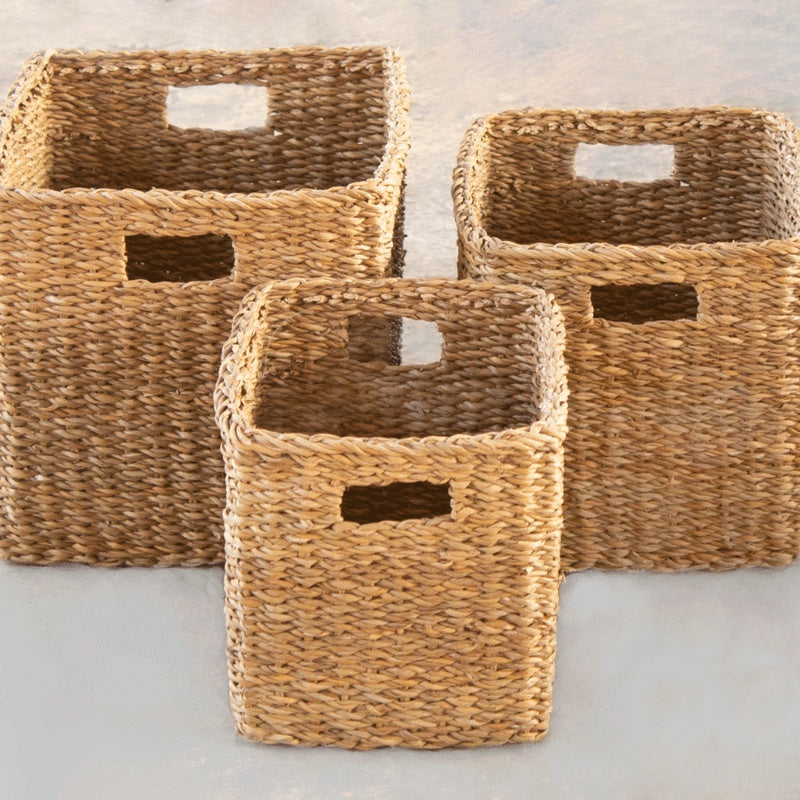 Woven Storage Basket 400mm in Seagrass