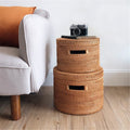 Woven Storage Basket 500mm in Natural Rattan