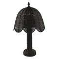 Woven Table Lamp Shade 300mm in Black Stained Rattan