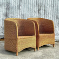 Woven Tub Chair in Natural Rattan