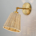 Woven Wall Light Shade in Natural Rattan